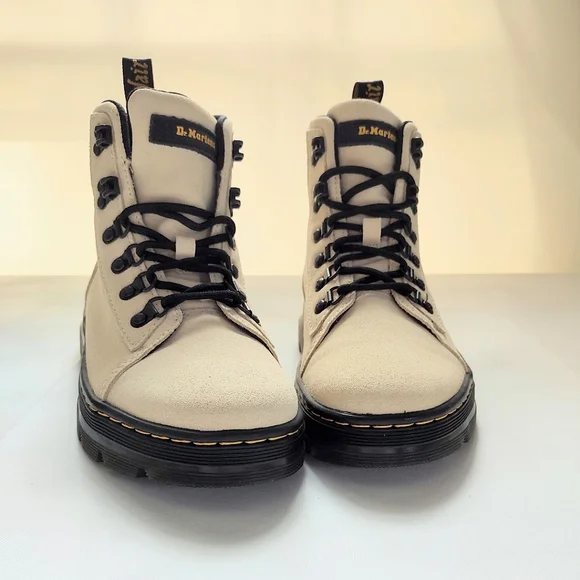 NEW Dr.Martens Cream Suede Utility Boots Women's 6 - Picture 3 of 9